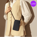 Bolsa de telefone de couro genuíno de luxo para mulheres – acessório elegante e funcional, ideal para o uso diário