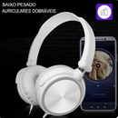 Fones de ouvido estéreo com fio com microfone ajustável, fones de ouvido dobráveis, adequados para PC, Mp3, Mobile, 3,5mm