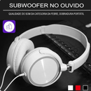 Fones de ouvido estéreo com fio com microfone ajustável, fones de ouvido dobráveis, adequados para PC, Mp3, Mobile, 3,5mm