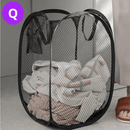 Cesto dobrável para separação de roupas sujas