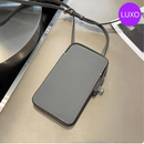 Bolsa de telefone de couro genuíno de luxo para mulheres – acessório elegante e funcional, ideal para o uso diário