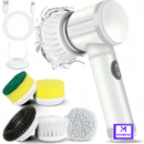 Escova Elétrica Limpeza Rápida 5 em 1 Bucha Esfregão Multiuso Sala Cozinha Banheiro