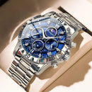 POEDAGAR Luxury Watch for Man Quartz Sports Men Watch Waterproof Luminous Stainless Steel Chronograph Men's Watches Clock Reloj
