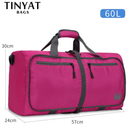 Bolsa de viagem dobrável masculina TINYAT – fácil de carregar, perfeita para viagens rápidas e fins de semana