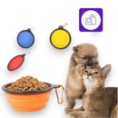 Tigela 2 em 1 dobrável para pets – versátil e fácil de transportar para alimentação e hidratação