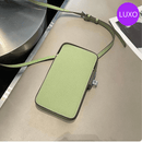 Bolsa de telefone de couro genuíno de luxo para mulheres – acessório elegante e funcional, ideal para o uso diário